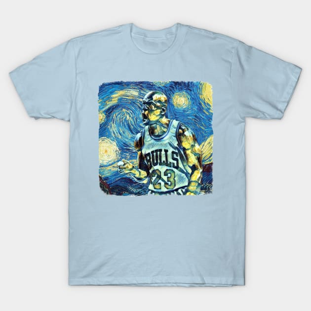 Michael Jordan Van Gogh Style T-Shirt by todos